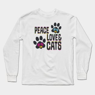 Peace Love Cats Long Sleeve T-Shirt